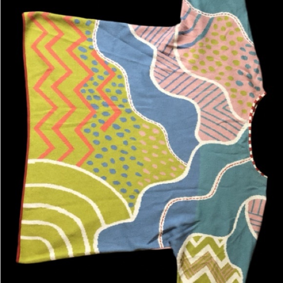 Soft, colorful, joyful, unique, sweater. - Picture 4 of 6